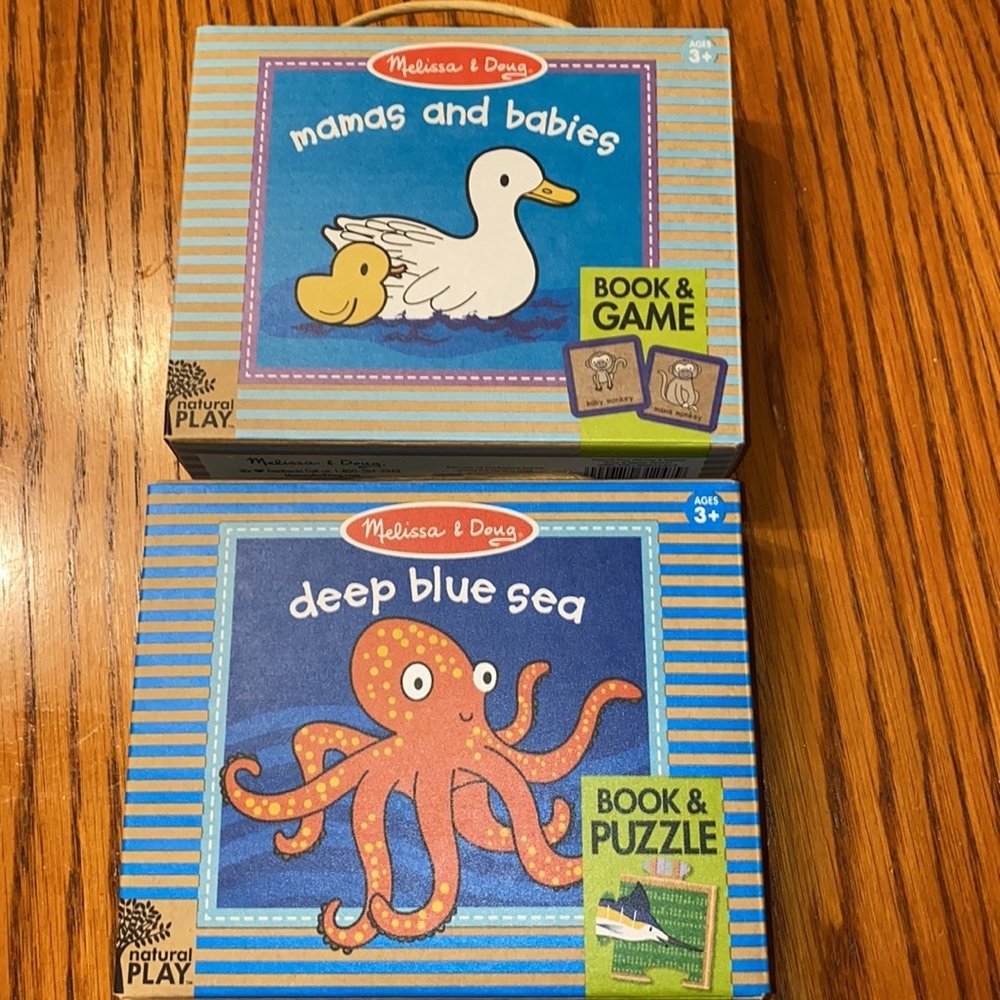 Melissa & Doug Natural Play Book & Puzzle/Game Mamas and Babies Deep Blue Sea